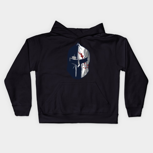 spartan helmet for ancient greek history Kids Hoodie by Midoart